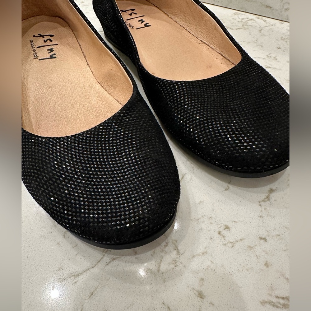 French Sole fs/ny Handmade in Italy Zeppa Black Wave 8.5 - Picture 5 of 11